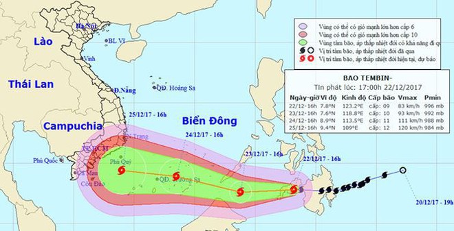 Không khí lạnh tăng cường miền Bắc, bão Tembin áp sát Biển Đông - Ảnh 1.