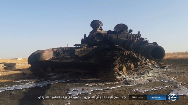 NÓNG: Đau xót, cả đoàn xe tăng QĐ Syria lọt bẫy, bị IS hủy diệt hàng loạt ở Đông Hama - Ảnh 14.