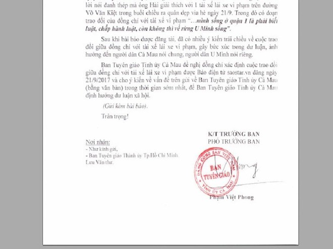 Cà Mau đề nghị ông Hải phản hồi phát ngôn rừng U Minh - Ảnh 2.
