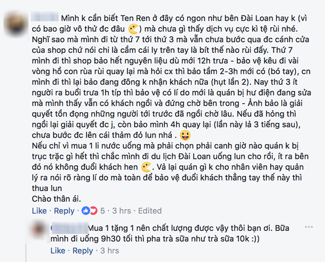 Trà sữa gây sốt Ten Ren phải tạm đóng cửa vì không đảm bảo chất lượng ngay tuần đầu khai trương - Ảnh 3.