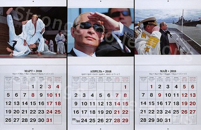 Công ty Nga tung bộ lịch ông Putin siêu ... ngầu - Ảnh 2.
