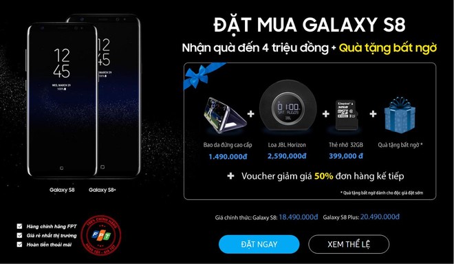 Nhận bộ quà tặng lên tới 4 triệu đồng khi pre-order Samsung Galaxy S8|S8+ chính hãng FPT  - Ảnh 3.