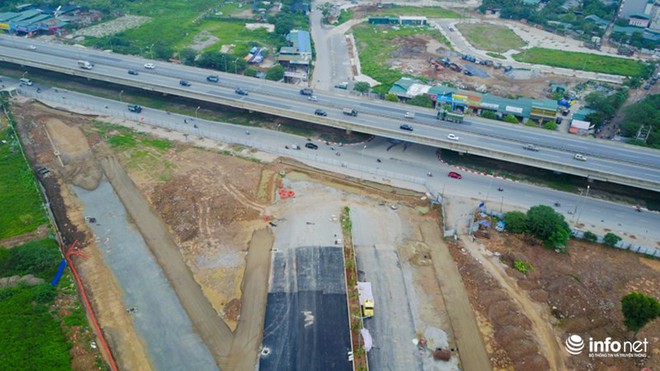 Toàn cảnh tuyến đường nghìn tỷ nối Xa La - Nguyễn Xiển sắp hoàn thành - Ảnh 4.