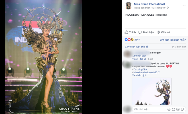 Chuyện hy hữu: BTC Miss Grand International công bố nhầm Top 1 bình chọn Trang phục dân tộc giữa Việt Nam và Indonesia - Ảnh 4.