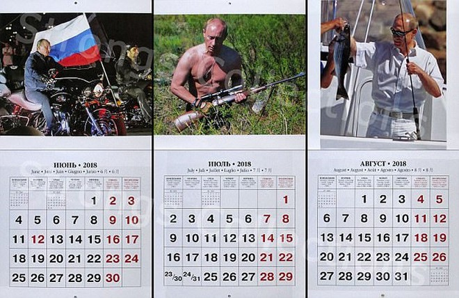 Công ty Nga tung bộ lịch ông Putin siêu ... ngầu - Ảnh 3.