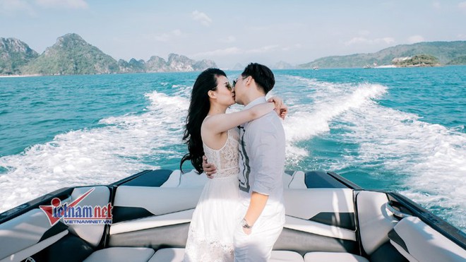 Ảnh cưới lãng mạn trên du thuyền của MC Thành Trung và hotgirl 9x - Ảnh 5.