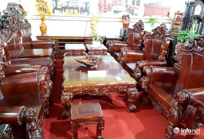 Ngắm bộ bàn ghế vua gỗ giá gần 2,5 tỷ đồng, đại gia hỏi mua không được - Ảnh 5.