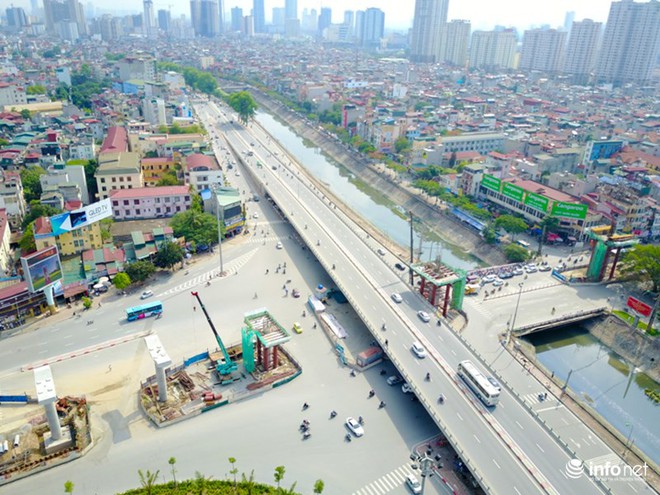 Toàn cảnh tuyến đường sắt Metro Nhổn-Ga Hà Nội đang thi công - Ảnh 7.