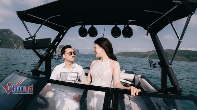 Ảnh cưới lãng mạn trên du thuyền của MC Thành Trung và hotgirl 9x - Ảnh 8.