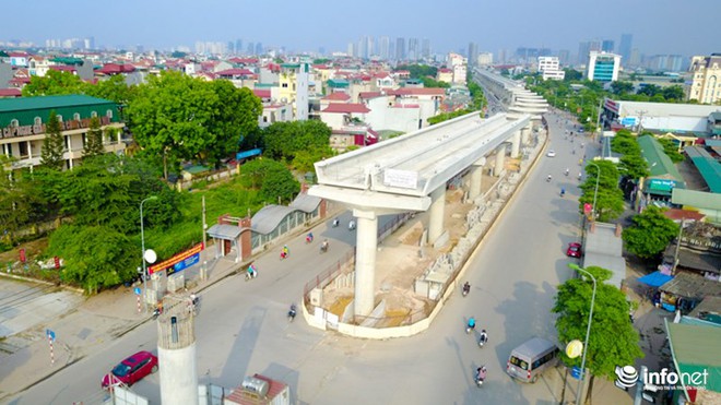 Toàn cảnh tuyến đường sắt Metro Nhổn-Ga Hà Nội đang thi công - Ảnh 9.