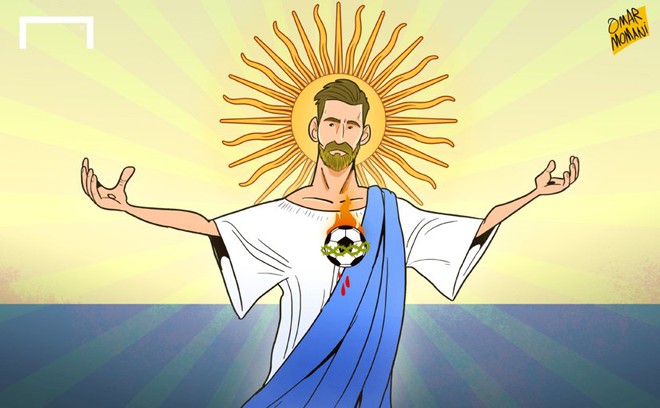 Biếm họa Messi cõng cả tuyển Argentina trên lưng - Ảnh 8.