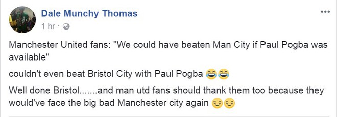 Fan M.U bảo thua Man City vì thiếu Pogba. Có Pogba thì thua cả đội hạng 2 - Ảnh 8.