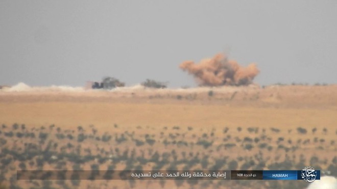 NÓNG: Đau xót, cả đoàn xe tăng QĐ Syria lọt bẫy, bị IS hủy diệt hàng loạt ở Đông Hama - Ảnh 10.