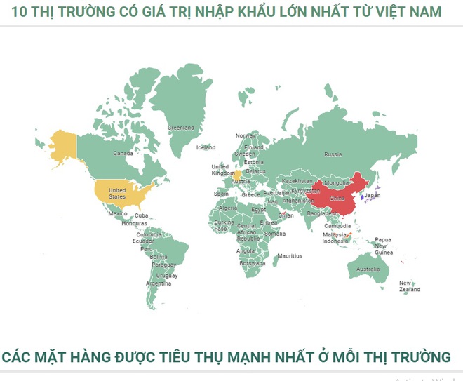 [Infographic] Quốc gia nào ưa chuộng hàng “made in Vietnam” nhất? - Ảnh 1.