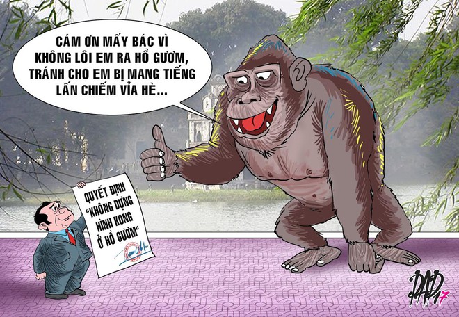 HÍ HỌA tuần qua: Khỉ Kong: Cảm ơn mấy bác vì không lôi em ra Hồ Gươm - Ảnh 3.