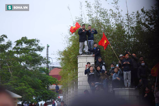 Đu mình trên giàn giáo để ngắm U23 Việt Nam diễu hành - Ảnh 8.