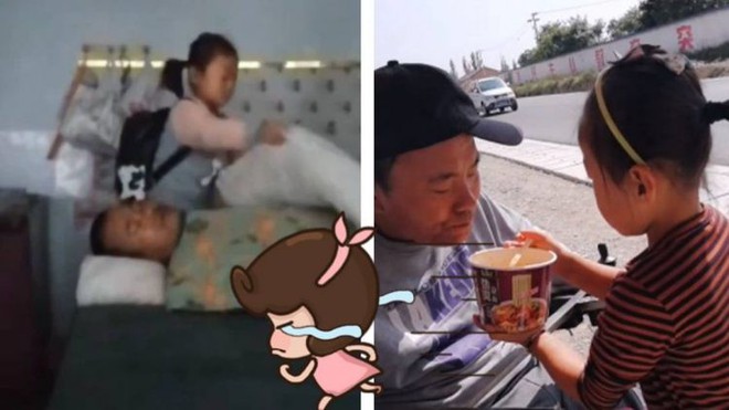 Bé gái 6 tuổi tự kiếm tiền chăm sóc cha tàn tật suốt nhiều năm - Ảnh 2.