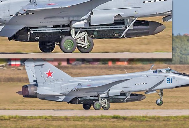 Lộ ảnh máy bay tiêm kích tầm xa MiG-31D mang tên lửa chống vệ tinh - Ảnh 2.