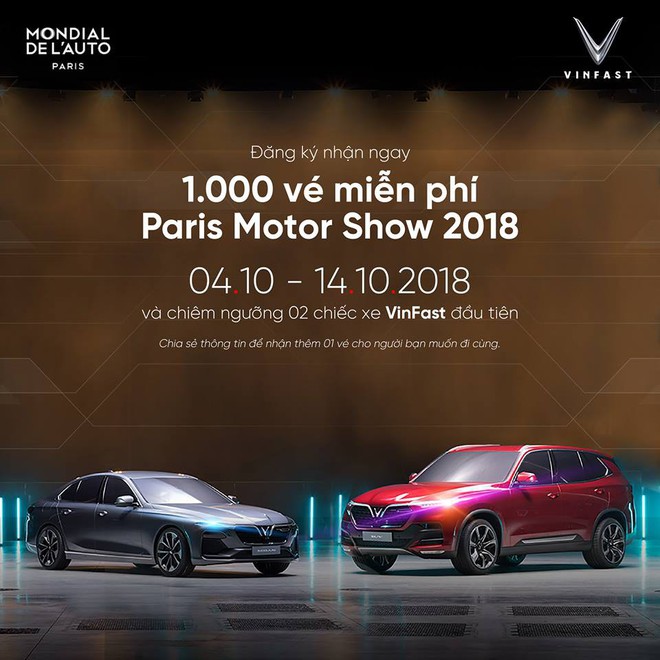 Tường thuật trực tiếp: VinFast giới thiệu 2 mẫu ô tô tại Paris Motor Show 2018 - Ảnh 1.