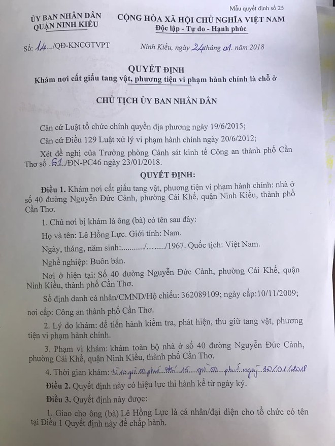 Bán 100 USD bị phạt 90 triệu ở Cần Thơ: Vì sao quyết định khám tiệm vàng có trước 6 ngày xảy ra vụ đổi tiền? - Ảnh 2.