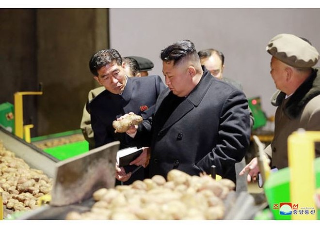 Tái xuất sau 19 ngày, ông Kim Jong-un đội tuyết thăm nhà máy khoai tây  - Ảnh 9.