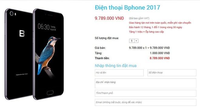 Trước giờ ra mắt sản phẩm mới, Bphone 2017 được Bkav bán giá nào? - Ảnh 1.