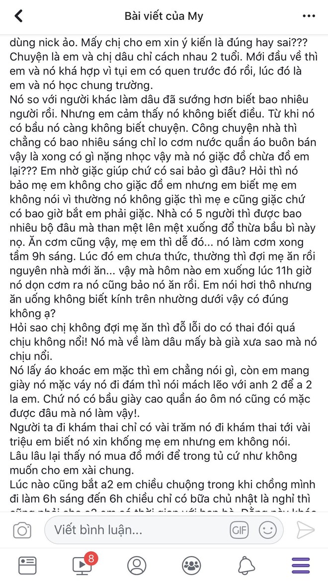 Lên mạng “kể tội” chị dâu, cô em chồng nhận trái đắng, “gậy ông đập lưng ông” - Ảnh 2.