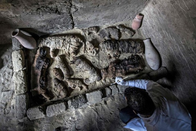 Phát hiện hàng chục xác ướp mèo trong ngôi mộ cổ ở Ai Cập - Ảnh 1.