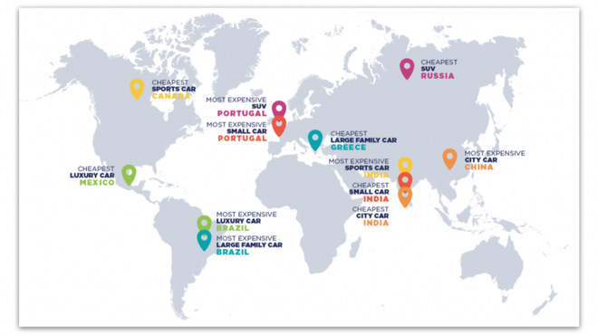 Quốc gia nào bán xe hơi rẻ nhất và đắt nhất trên thế giới? - Ảnh 2.