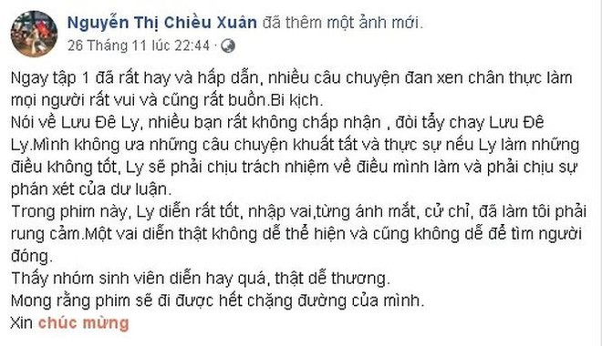 Vì sao NSƯT Chiều Xuân vội xin lỗi sau khi khen ngợi Lưu Đê Ly? - Ảnh 1.