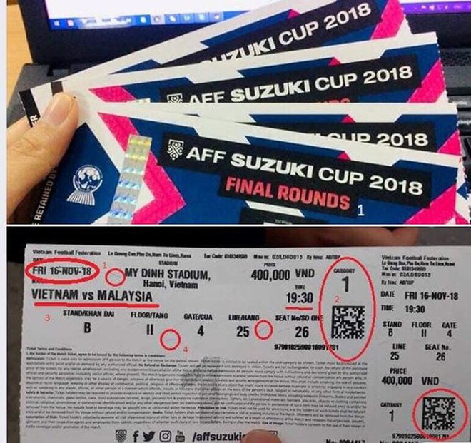 Chung kết lượt về AFF Cup 2018: Cách phân biệt vé thật, vé giả - Ảnh 1.