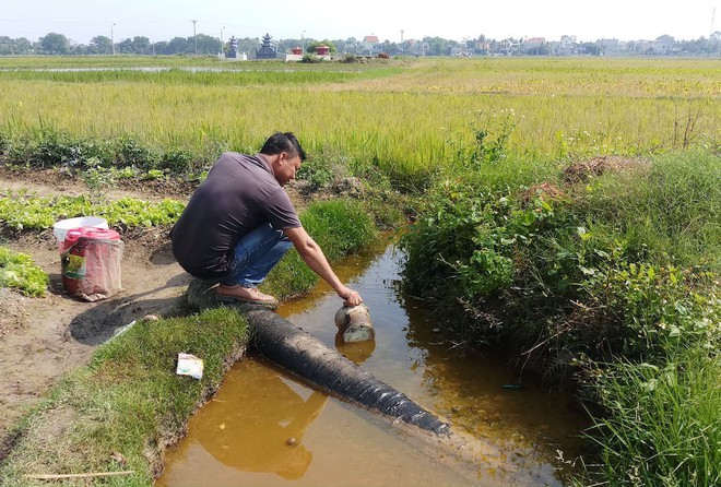 Vụ hàng nghìn lít dầu tràn ở Thanh Hóa: Dân làng đổ xô mang can ra hớt dầu - Ảnh 5.