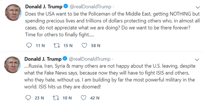 Sau một hồi văn vẻ, ông Trump nói toạc bản chất của việc Mỹ rút khỏi Syria - Ảnh 1.