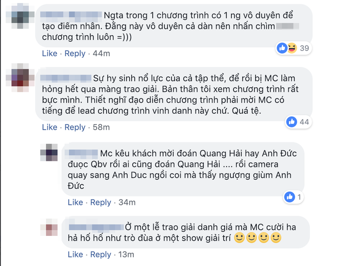 Khán giả bức xúc vì MC vô duyên khiến cầu thủ Anh Đức trông tội nghiệp còn Quang Hải thì khó xử - Ảnh 8.