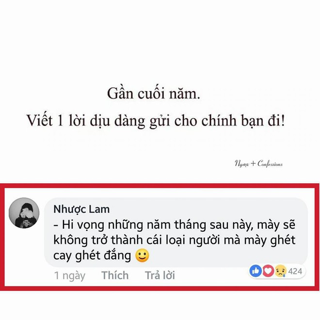 Mong ước cuối năm: Hi vọng ngày tháng sau này, bản thân đừng trở thành người mà mình ghét cay ghét đắng - Ảnh 1.