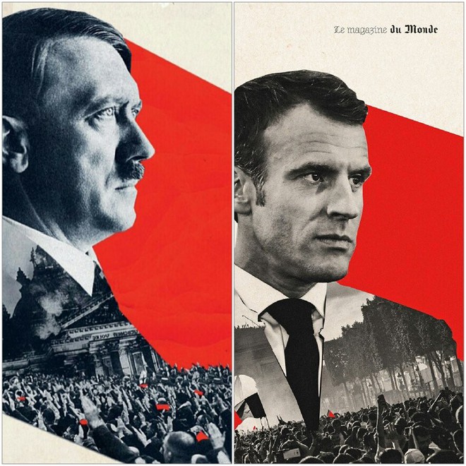 Tạp chí Pháp phải xin lỗi vì trang bìa liên tưởng Tổng thống Macron với Hitler - Ảnh 2.