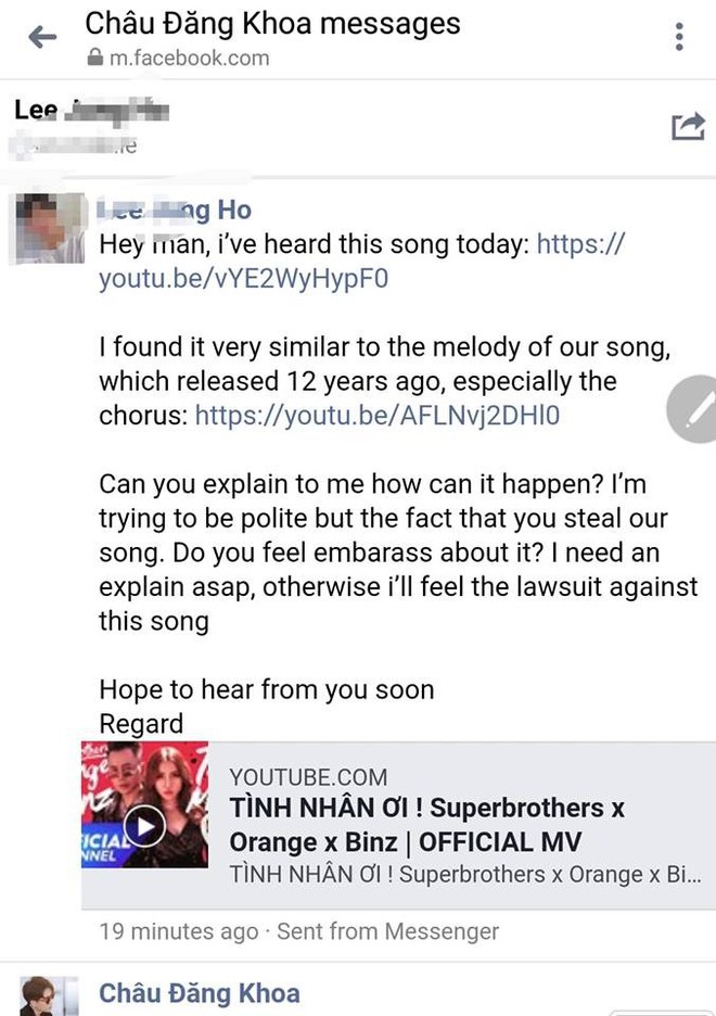 Bạn thân Hồ Ngọc Hà bị nhạc sĩ Hàn Quốc đe doạ cho người sang Việt Nam xử lý  - Ảnh 2.