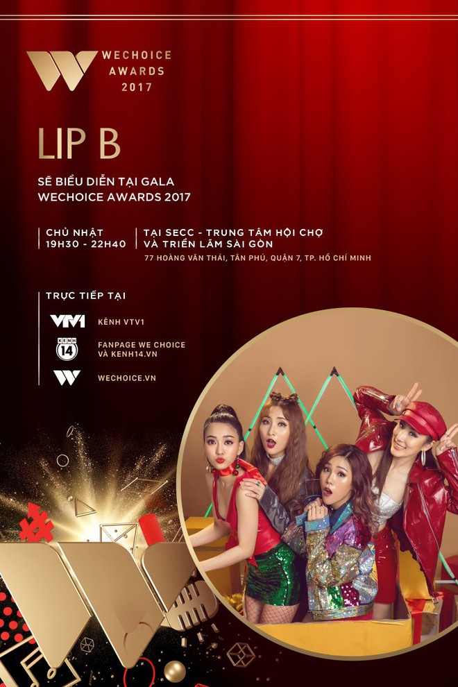 Lip B, Monstar và Uni5 hứa hẹn khuấy động sân khấu Gala WeChoice Awards 2017 bằng loạt tiết mục ấn tượng - Ảnh 1.