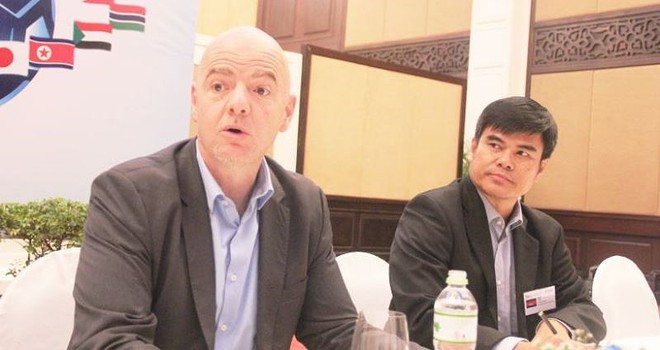 Bóng đá Campuchia có quà tiếp từ G. Infantino - Ảnh 3.