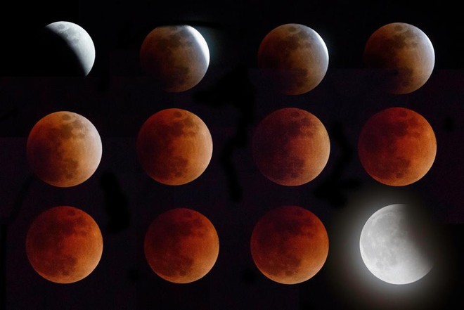 Tổng hợp 21 khoảnh khắc đẹp mê hồn của Siêu trăng xanh máu trên khắp thế giới - Ảnh 7.