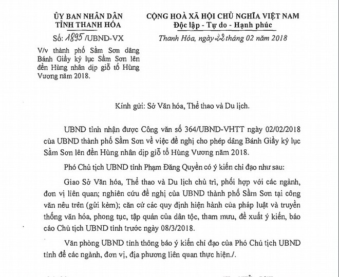 Giám đốc Sở nói TP Sầm Sơn muốn dâng bánh giầy 3 tấn là không cần thiết, rất lãng phí - Ảnh 1.