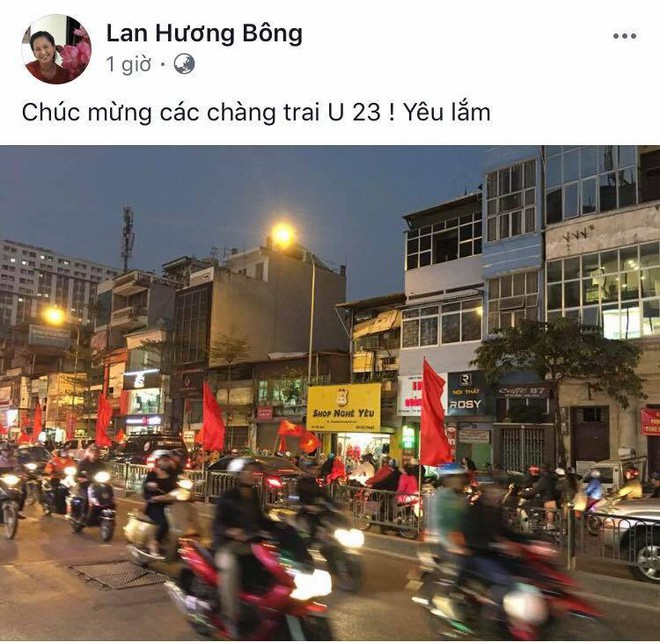 MC nổi tiếng khỏa thân, Mỹ Tâm đi bão mừng chiến thắng của U23 Việt Nam - Ảnh 3.