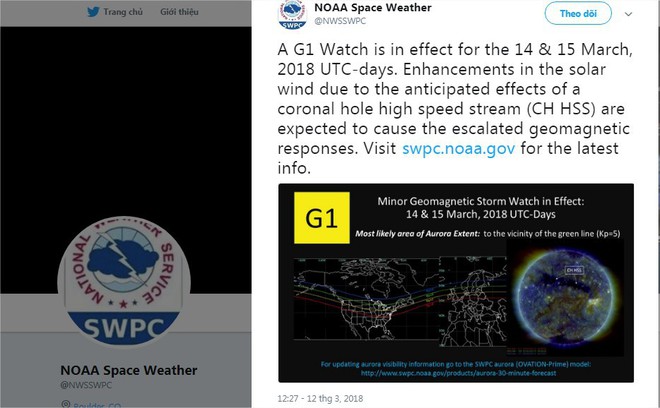Hôm nay 14/3, bão Mặt Trời sẽ đến Trái Đất, và đây là cảnh báo của NOAA - Ảnh 1.