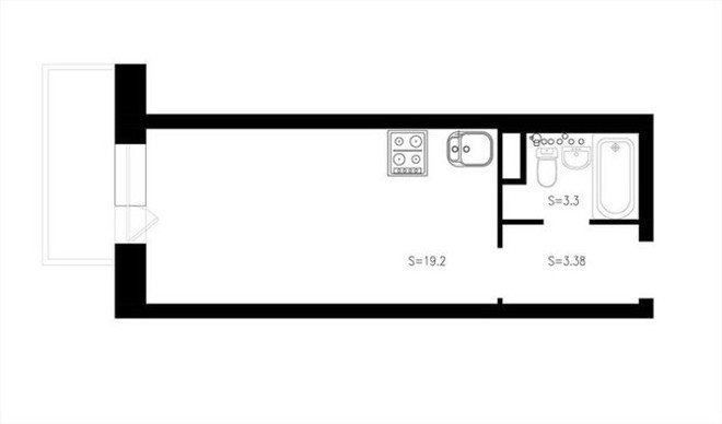 Biến căn hộ 25m2 thành không gian sống lý tưởng - Ảnh 1.