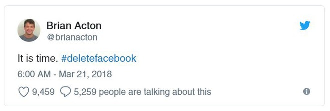  Từ khóa #DeleteFacebook gây sốt sau bê bối Facebook để lộ thông tin người dùng - Ảnh 2.