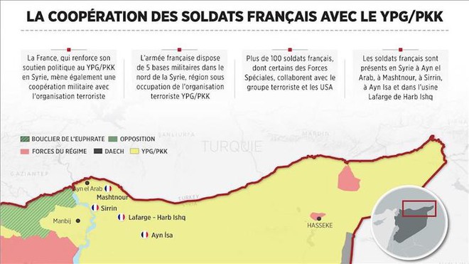 Tung bản đồ loạt căn cứ Pháp ở Syria: Thổ nắn gân ông Macron, lính Pháp vào tầm ngắm - Ảnh 1.