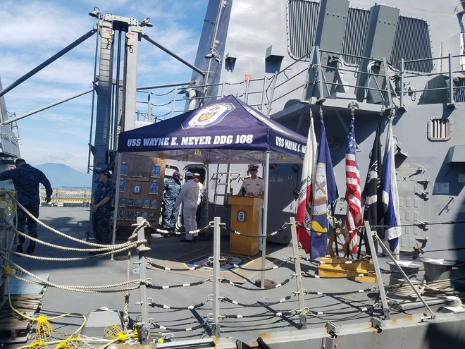 Mục kích dàn vũ khí biểu tượng cho sức mạnh Mỹ trên tàu khu trục USS Wayne E. Meyer - Ảnh 3.