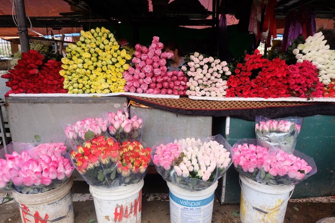 Tiểu thương chợ hoa lớn nhất Hà Nội trắng đêm không ngủ chuẩn bị hàng cho ngày 8/3 - Ảnh 5.