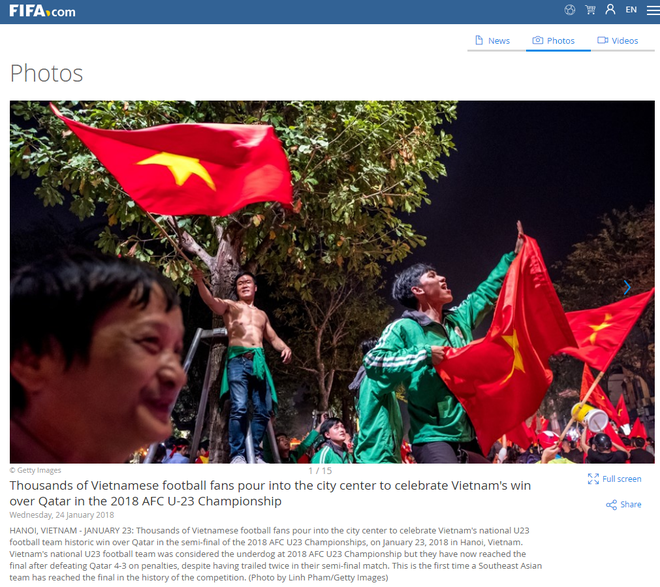 FIFA, AFC, báo châu Á đồng loạt đăng tin Việt Nam ăn mừng thâu đêm suốt sáng - Ảnh 2.