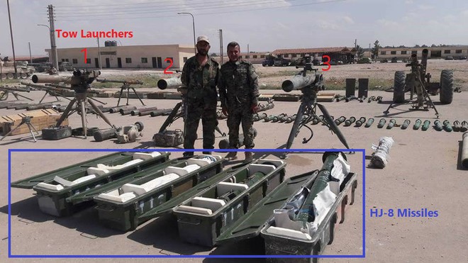 Cận cảnh số vũ khí QĐ Syria thu giữ của phiến quân ở Qalamun: Có tên lửa Mỹ, Trung Quốc - Ảnh 1.